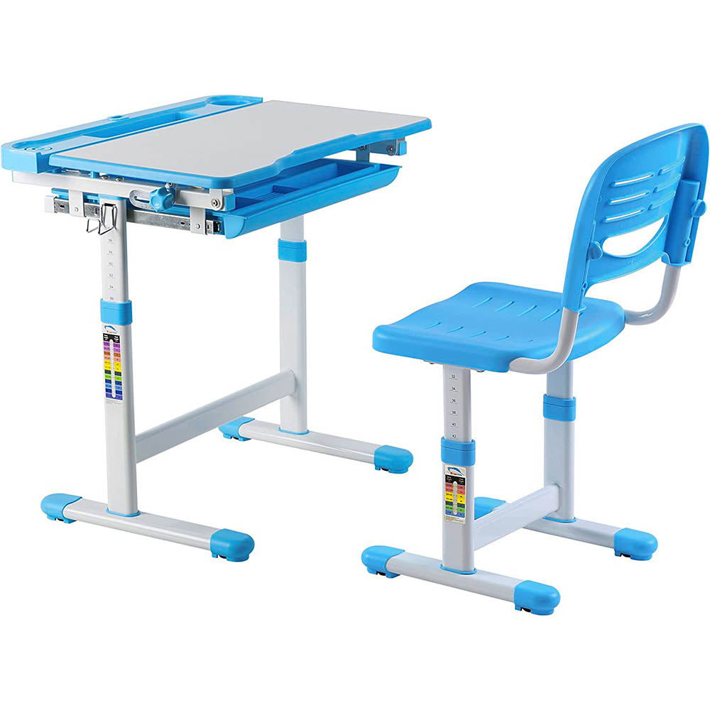 Height-adjustable, multifunctional, children's desk-blue-1