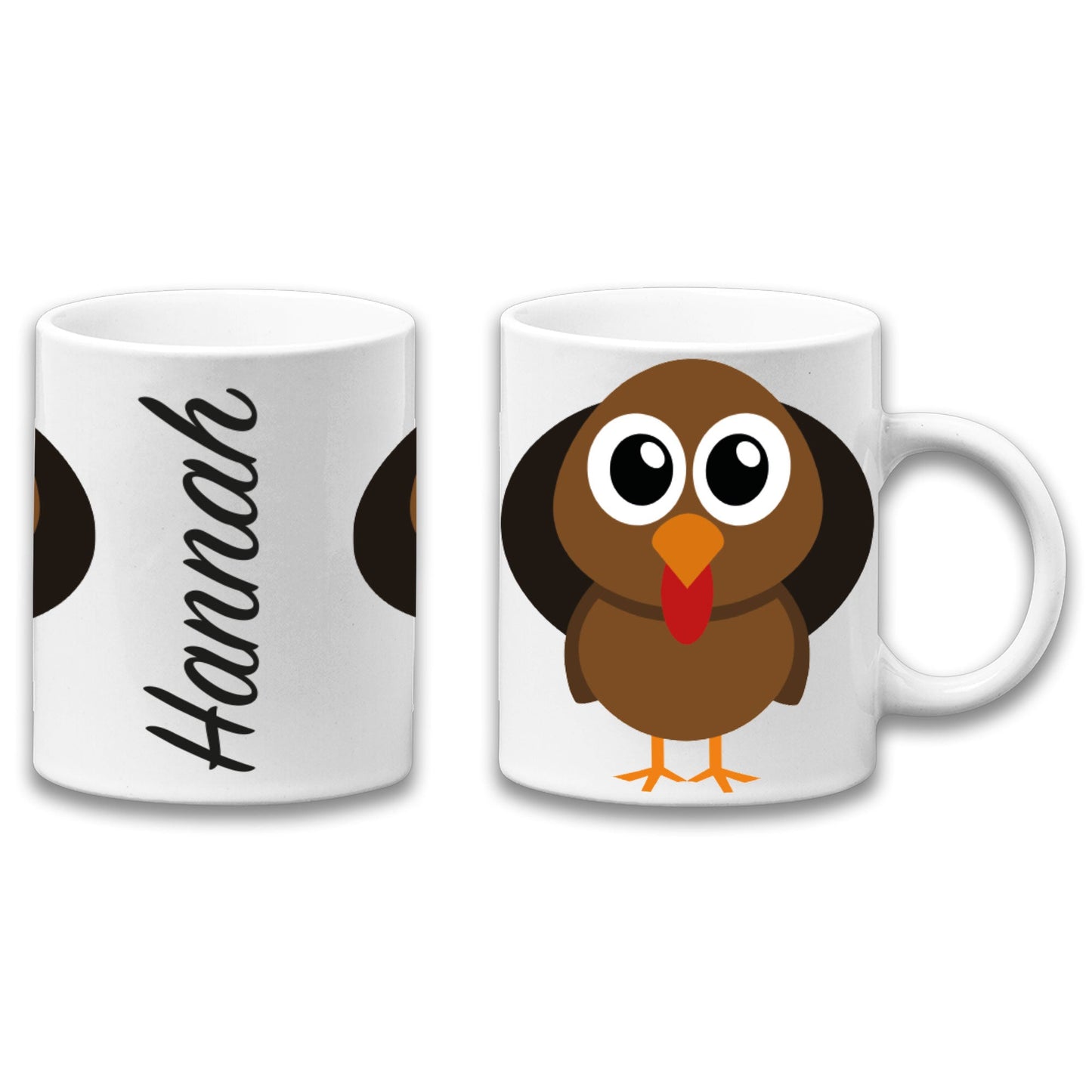 Adorable Turkey Personalised Your Name Gift Mug-0