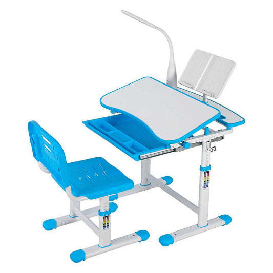 Height-adjustable, multifunctional, children&#39;s desk-blue-0