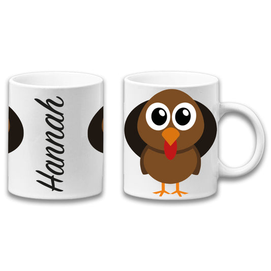 Adorable Turkey Personalised Your Name Gift Mug-0